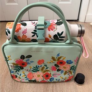 Rifle Paper Co. Floral Mint Lunchbox & Floral Cream 16oz Corkcicle